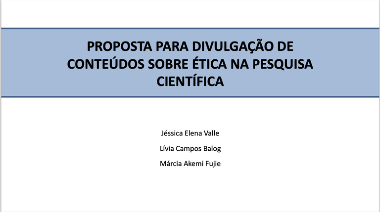 Divulgação de conteúdo sobre ética- proposta para o site do PPGPsi