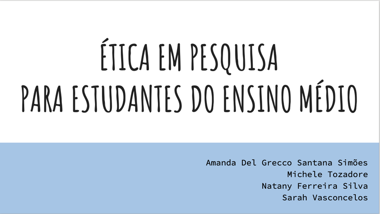 Ética em pesquisa para estudantes do ensino médio