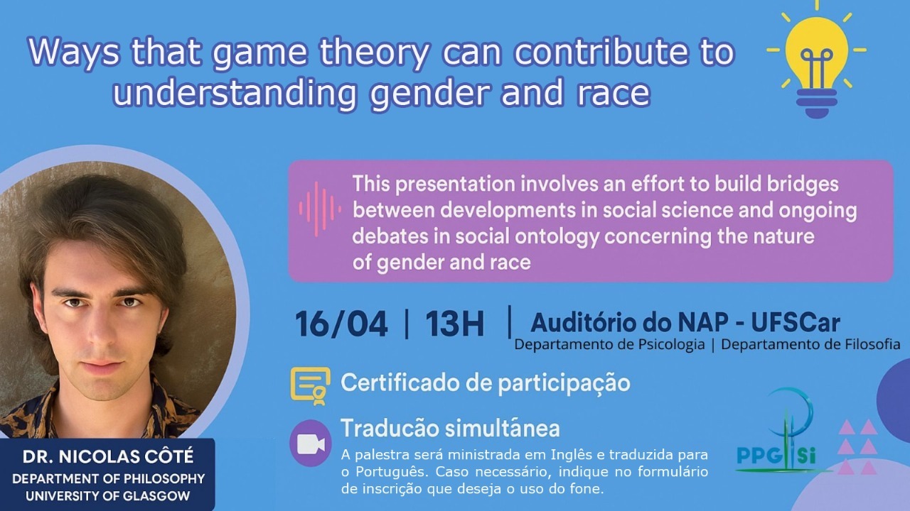 O PPGPsi convida para a conferência internacional da Dra. Darlene Crone-Todd no dia 13/08, às 17h, no Auditório do NAP-CECH>