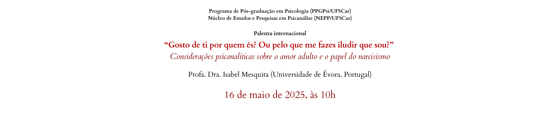 Palestra internacional