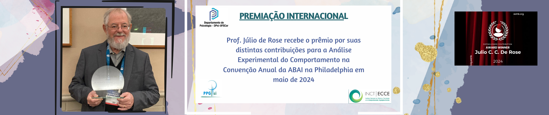 Prof. Júlio de Rose recebe prêmio internacional na Convenção Anual da ABAI
